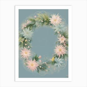 Wreath Of Flowers Art Print