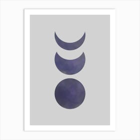 Moon Phases - Minimalist Moon Art 1 Art Print