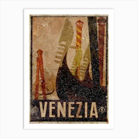 Vintage Travel Poster ― Venezia Art Print