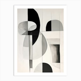 Abstract Black And White Painting Art Print