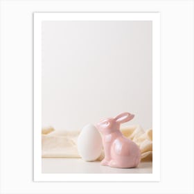 Easter Bunny On A White Cloth Art Print