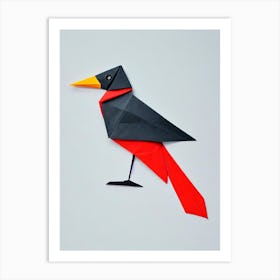 Cormorant 1 Origami Bird Art Print