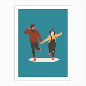 Couple Holding Hands Art Print