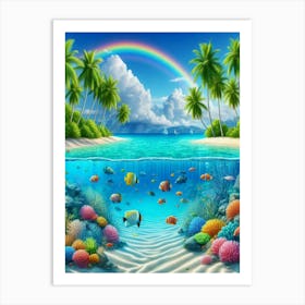 Rainbow Over The Ocean 5 Art Print