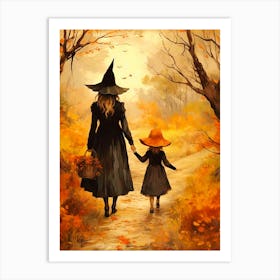 Witches In The Woods Art Print