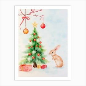 Watercolor Christmas Card 1 Art Print