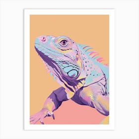 Lesser Antillean Iguana Abstract Modern Illustration 2 Art Print