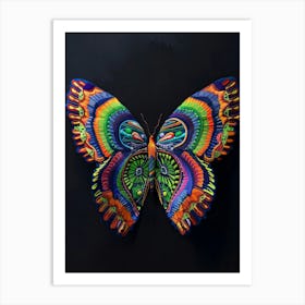 Butterfly Huichol art Art Print