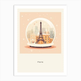 Paris France 2 Snowglobe Poster Art Print