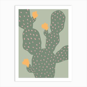 Green Cacti Illustrated Art Poster_2456427 Art Print