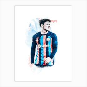 Gavi Barcelona Art Print