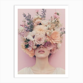 Flowers On The Head Art Print