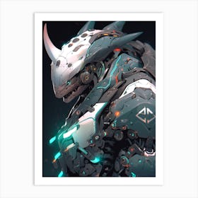 Futuristic Art Rhino Art Print