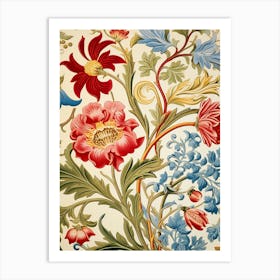 Floral Wallpaper 338 Art Print