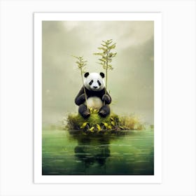 Panda Bear animal illustration Art Print