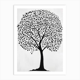 Lime Tree Simple Geometric Nature Stencil 1 Art Print