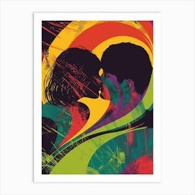 Kissing Art Print