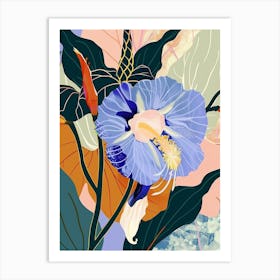 Colourful Flower Illustration Morning Glory 5 Art Print