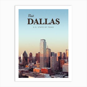 Dallas Skyline Art Print