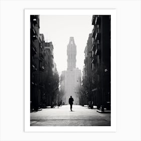 Barcelona, Spain, Mediterranean Black And White Photography Analogue 2 Art Print