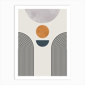 Circles and lines 14 1 Art Print