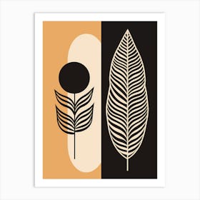 Leaf And Flower Art Print