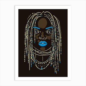 Black Woman With Dreadlocks 1 Art Print