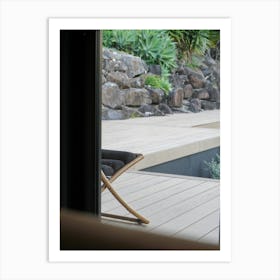 Aesthetic View Of An Airbnb Deck With Brown Tones Art Print