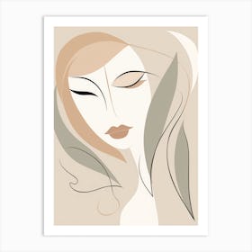 Abstract Woman'S Face 6 Art Print