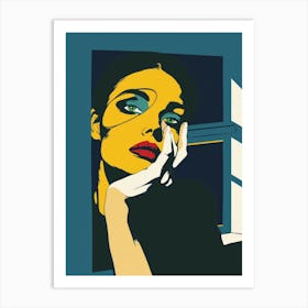 'A Woman In A Window' Art Print