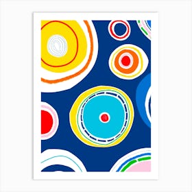 Abstract happy circles Art Print