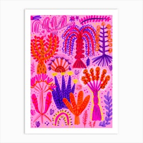 Silvana The Pink Forest Art Print