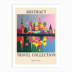 Abstract Travel Collection Poster Moscow Russia 1 Art Print