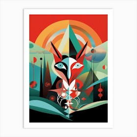 Fox Abstract Pop Art 3 Art Print