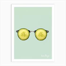 Les lunettes concombres Art Print