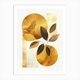 Golden Leaves Canvas Print 1 Art Print