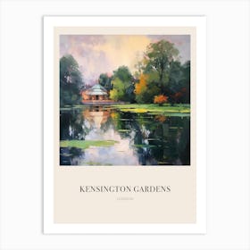 Kensington Gardens London United Kingdom Vintage Cezanne Inspired Poster Art Print