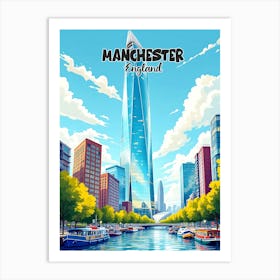 Manchester Vintage Art V 02 Art Print