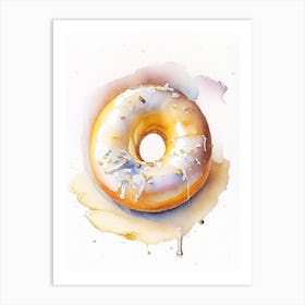 Buttermilk Donut Cute Neon 4 Art Print