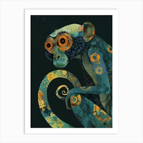 Monkey On A Branch Art Print