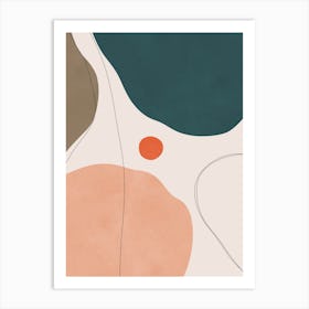 Abstract minimalist strokes 4 Art Print