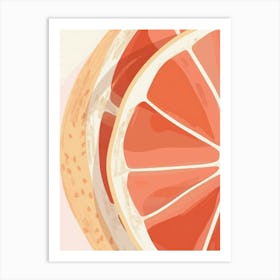 Grapefruits Close Up Illustration 6 Art Print