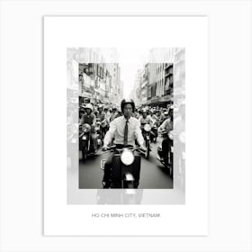 Poster Of Ho Chi Minh City, Vietnam, Black And White Old Photo 2 Art Print