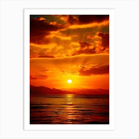 Sunset Over The Ocean 23 Art Print