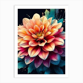 Dahlia Flower 3 Art Print