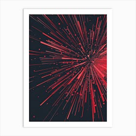 Red Burst 1 Art Print