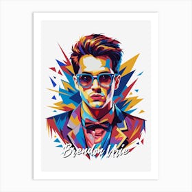 Brendon Urie Panic! At The Disco 01, Portrait Music WPAP Pop Art Art Print