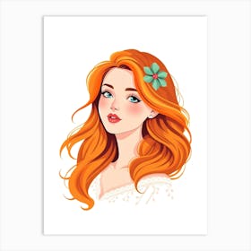 Girl With Red Hair 1 Art Print