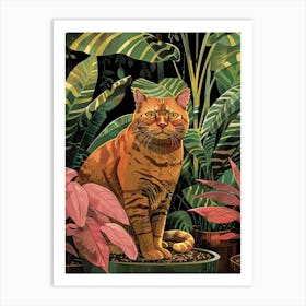 Cat In The Jungle 43 Art Print