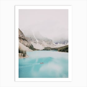 Kayakers On Lake Art Print